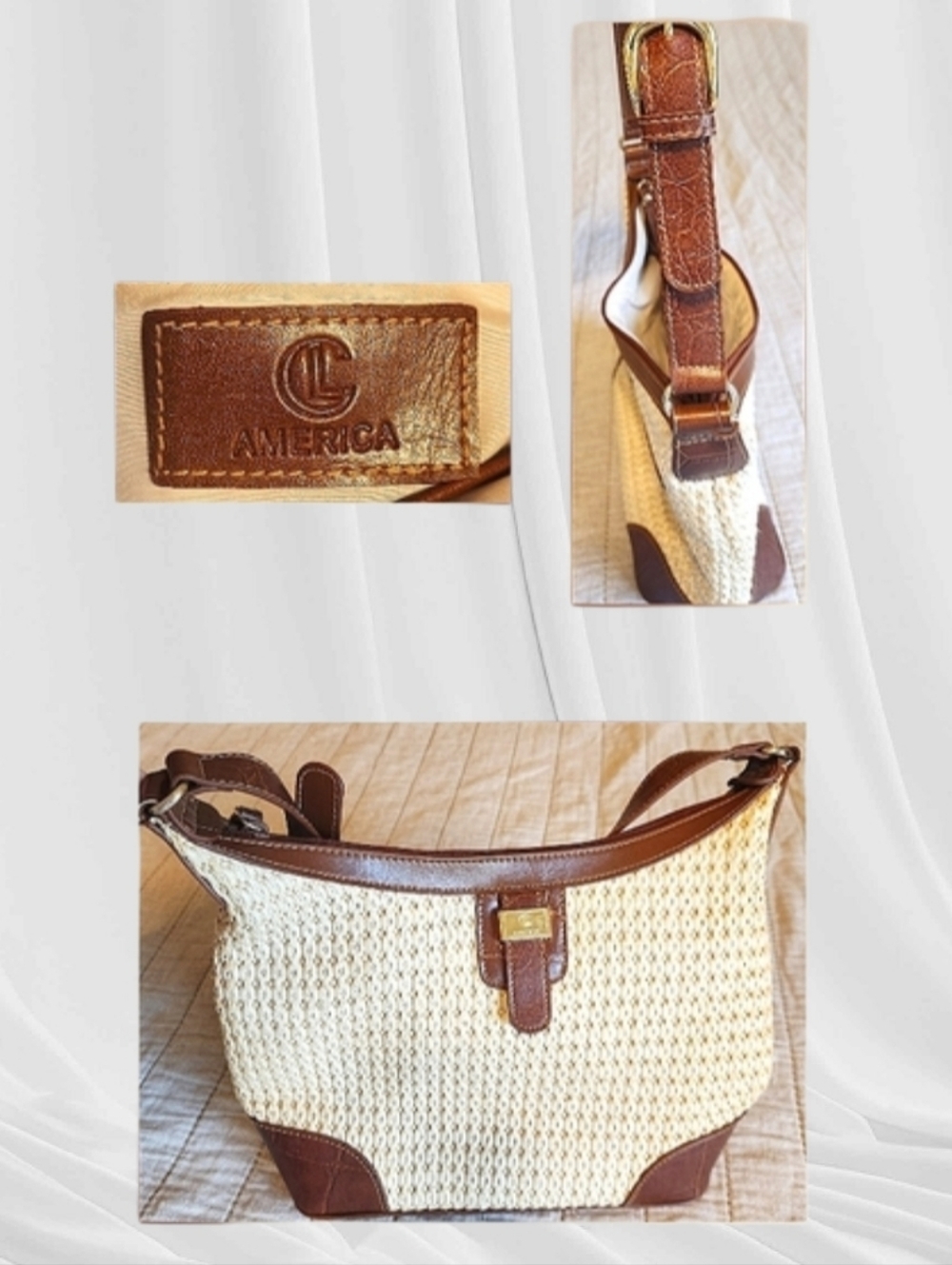 America Boho Crossbody Rafia Straw Bag
